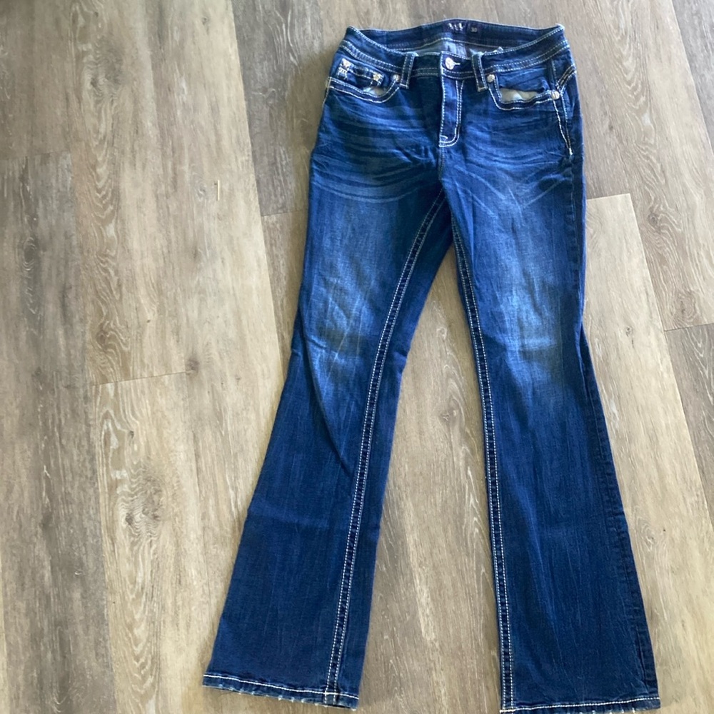 Miss Me MidRise Bootcut Embroidered Jeans